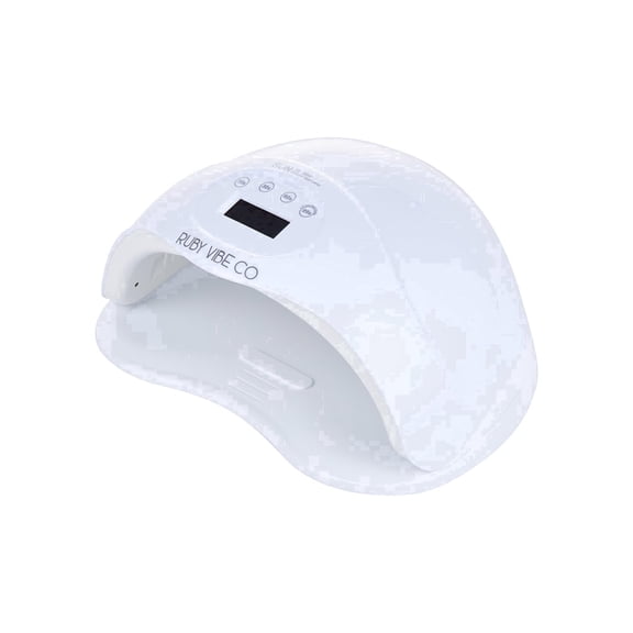 RUBY VIBE CO Ruby Vibe Co ProLume 48W UV LED Nail Lamp for Gel Nails with Auto Sensor, LCD Display and 4 Timer Settings, White