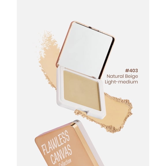RUBY VIBE CO Velvet Code Pressed Setting Powder, Soft Matte Face Powder, Natural Makeup Powder, Natural Beige
