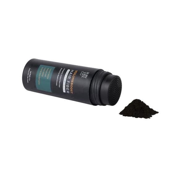 RUBY VIBE CO VolumeBoost Hair Fiber Powder for Thinning Hair, Natural-Looking Root Touch-Up, Black 0.88 oz (25g)