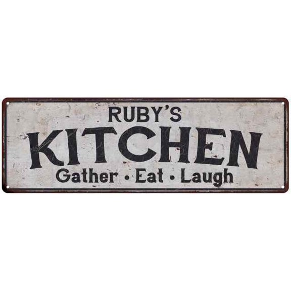 RUBY's Kitchen Rustic Chic Decor Gift 6x18 Sign 106180051044