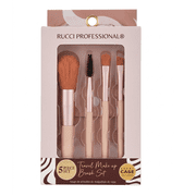 RUCCI PROFESSIONAL 5-Piece Travel Makeup Brush Set with Carry Case