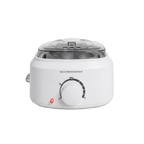 RUCCI PROFESSIONAL Wax Warmer for Hair Removal - Electric Wax Heater with Removable 14oz Aluminum Pot (White)