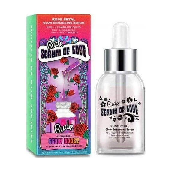 RUDE COSMETICS Facial Serum of Love Rose Petal Glow Boost