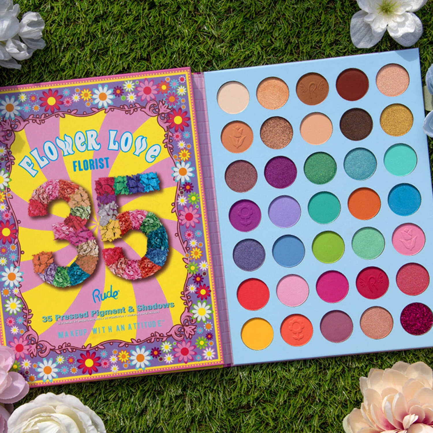 RUDE COSMETICS Flower Love 35 Pressed Pigment  Shadows - Florist