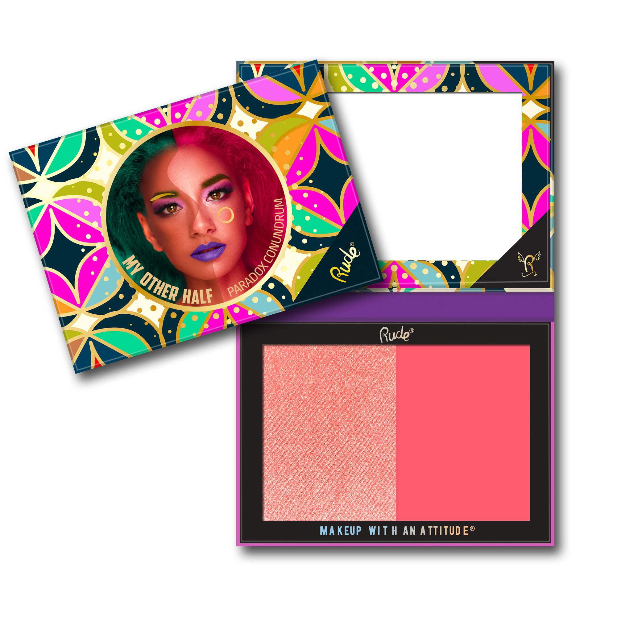 RUDE COSMETICS My Other Half Duo Shade Face Palette - Walmart.com