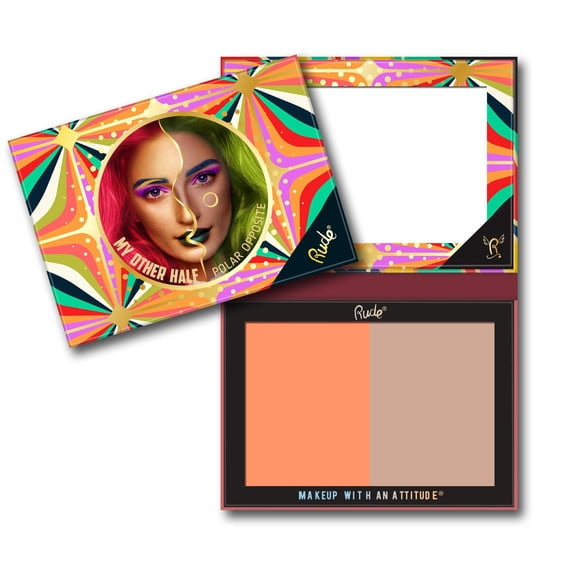 RUDE COSMETICS My Other Half Duo Shade Face Palette