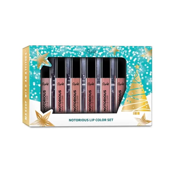 RUDE COSMETICS Notorious Lip Color Gift Set - Nude