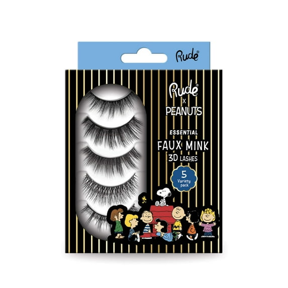 RUDE COSMETICS Peanuts Essential Faux Mink 3D Lashes - 5-pack