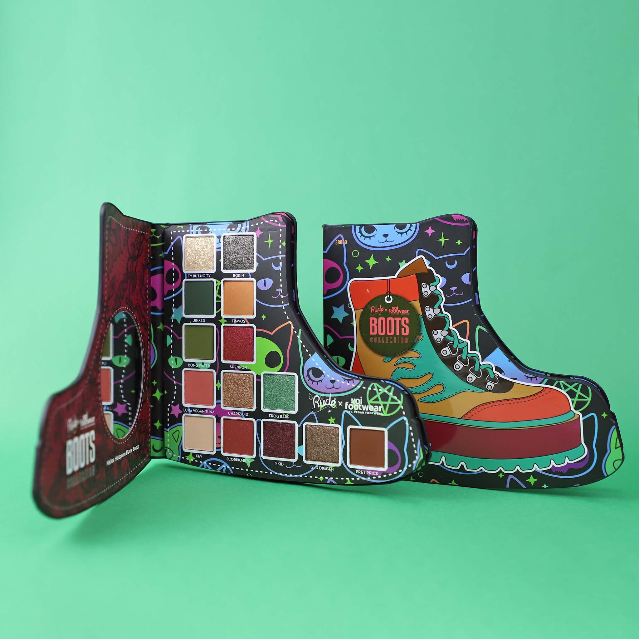 RUDE COSMETICS Rude x Koi Footwear Boots Collection Helios Hologram