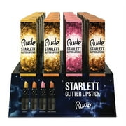 RUDE Starlett Lip Glitter Acrylic Display Set, 48 Pieces