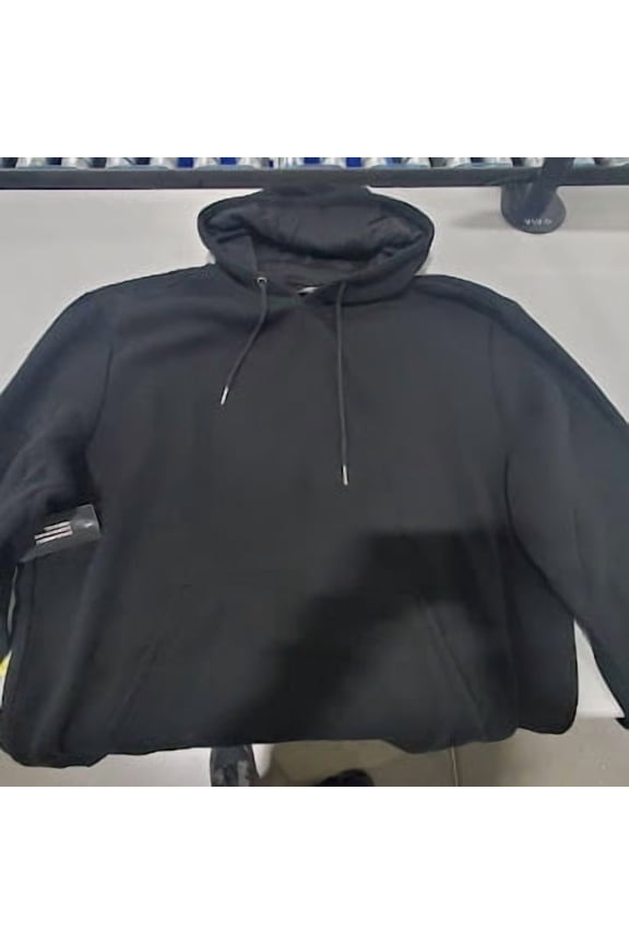 MEN'S SLIM FIT FLEECE-LINED FULL ZIP HOODIE & JOGGER 2PCS SET 3XL BLACK