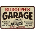 thumbnail image 1 of RUDOLPH'S Garage Gift Man Cave Metal Sign Decor 12x18 112180014359, 1 of 1