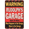 thumbnail image 1 of RUDOLPH'S Garage Warning Man Cave Wall Decor 12 x 18 Matte Finish Metal 112180030359, 1 of 1
