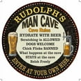 thumbnail image 1 of RUDOLPH'S Man Cave Rules 12" Round Metal Sign Garage Wall Decor 200120010436, 1 of 1
