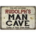 thumbnail image 1 of RUDOLPH'S Man Cave Sign Rustic Garage Decor Gift 8x12 Metal 208120035359, 1 of 1