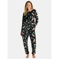thumbnail image 1 of Rudolph Women's and Women's Plus Super Minky Union Suit Pajamas with Hood, Sizes XS-3X, 1 of 4