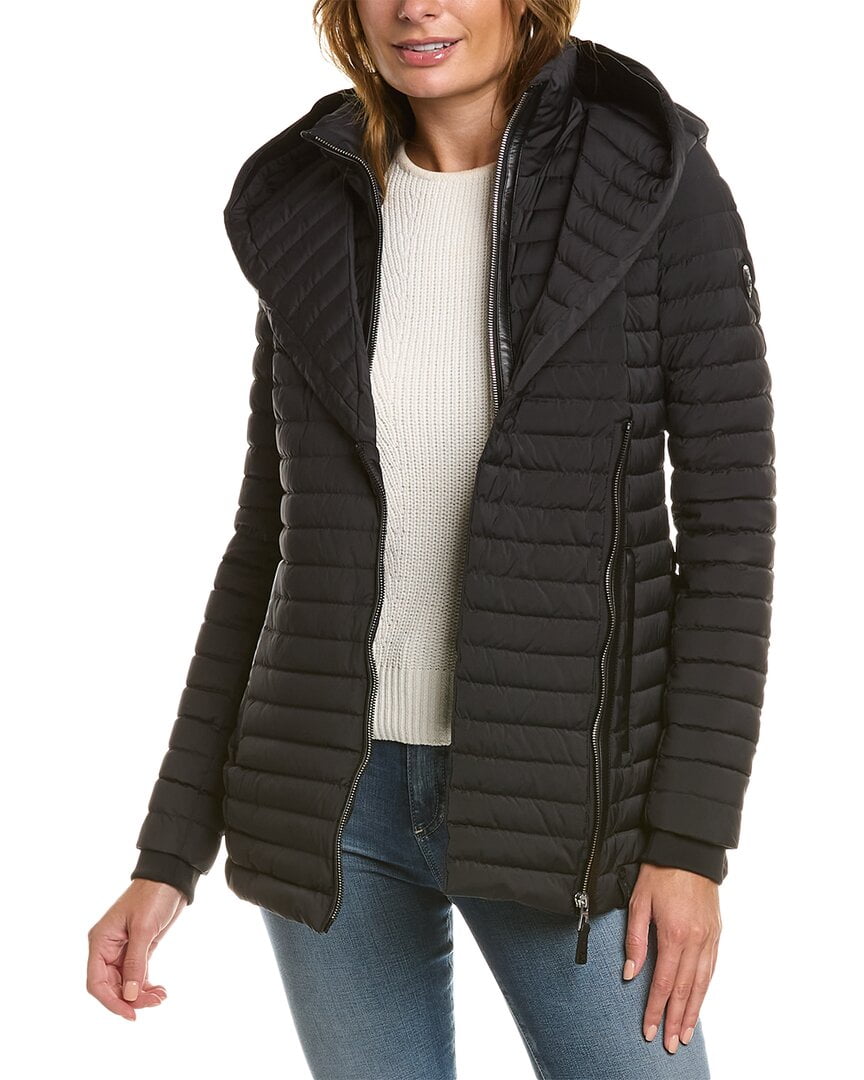 RUDSAK womens Meg Leather Trim Down Jacket XS Black Walmart