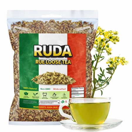RUE Dried Herbs Ruda Seca, Ruda Graveolens, rue leaves and branches Dried Rue Leaves (Ruta graveolens) | Raw Herbal Ingredient Ruda Seca Té (5oz)