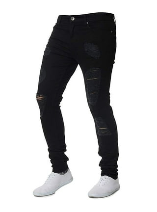 Men's Ripped Black Jeans
