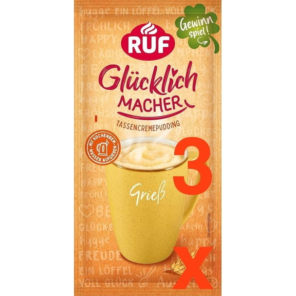 RUF Happy Pudding SEMOLINA instant pudding -3 pack-