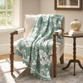 thumbnail image 1 of The Pioneer Woman Floral Cozy Knit Oversized Couch Throw Blanket, Green, 50 x 72 in, 1 of 8