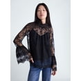 thumbnail image 1 of Scoop Women's Ruffle Lace Blouse, Sizes XS-XXL, 1 of 6