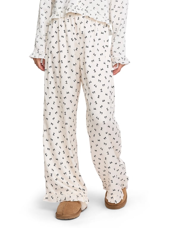 Women's Ruffle Sleep Pants, Sizing XS-XXL