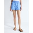 thumbnail image 1 of Free Assembly Women's and Women's Plus Ruffle Trim Cotton Poplin Shorts, 2.75" Inseam, Sizes XS-4X, 1 of 5