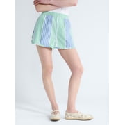 Women's and Women's Plus Ruffle Trim Cotton Poplin Shorts, 2.75" Inseam, Sizes XS-4X