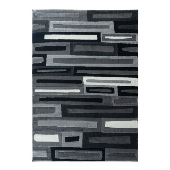 RUG AND DECOR Newport Collection Modern Abstract Design Area Rug Grey Living Room Bed Room Carpet Alfombras para Sala