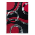 thumbnail image 1 of RUG AND DECOR Newport Collection Modern Abstract Design Area Rug Red Black White Grey Living Room Bed Room Carpet Alfombras para Sala, 1 of 5