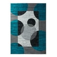 thumbnail image 1 of RUG AND DECOR Newport Collection Modern Abstract Design Area Rug Turqoise Black White Grey Living Room Bed Room Carpet Alfombras para Sala, 1 of 4