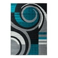 thumbnail image 1 of RUG AND DECOR Newport Collection Modern Abstract Design Area Rug Turquoise Black White Grey Living Room Bed Room Carpet Alfombras para Sala, 1 of 4