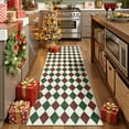 thumbnail image 1 of RUG ROBOT 2'x6' Christmas Runner Rugs for Hallway, Washable Non-Slip Checkered Kitchen Runner Rug, Farmhouse Xmas Holiday Rug for Entryway, Bedroom, Laundry Indoor Christmas Decor, 1 of 9
