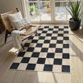 thumbnail image 1 of RUG ROBOT 3'x5' Area Rugs for Entryway, Washable Non-Slip Checkered Throw Rugs for Bedroom, Kitchen, Soft Low-Pile Classic Farmhouse Geometric Indoor Door Mat, 1 of 9