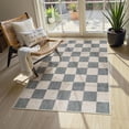 thumbnail image 1 of RUG ROBOT 3'x5' Area Rugs for Entryway, Washable Non-Slip Checkered Throw Rugs for Bedroom, Kitchen, Soft Low-Pile Classic Farmhouse Geometric Indoor Door Mat, 1 of 9