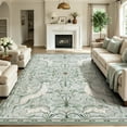 thumbnail image 1 of RUG ROBOT 8'x10' Area Rug for Living Room, Vintage Cottagecore Rug for Bedroom,Washable Woodland Rug for Dinning Room Nursery Playroom Non Slip Low Pile Stain Resistant, Sage Green, 1 of 12