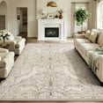 thumbnail image 1 of RUG ROBOT 8'x10' Large Area Rug for Living Room, Vintage Woodland Washable Bedroom Rug, Cottagecore Accent Carpet for Dining Room Home Decor Ultra Soft Non Slip Low Pile, Beige, 1 of 11
