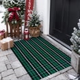 thumbnail image 1 of RUG ROBOT Buffalo Plaid Area Rug 2.3'x3.6', Washable Christmas Door Mat Indoor Outdoor Entrance Rug, Checkered Layering Rug for Kitchen Home Decor, Reversible Front Porch Rug, Green and Black, 1 of 10