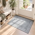 thumbnail image 1 of RUG ROBOT 2x3 Entryway Rugs, Washable Ultra-Thin Indoor Rugs, Modern Non Slip Bordered Kitchen Door Mat, Soft Throw Carpet for Bathroom Bedroom Entry (2x3ft,Grey), 1 of 9