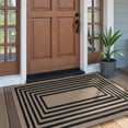 thumbnail image 1 of RUG ROBOT Modern Geometric 3'x5' Outdoor Patio Rug, Washable Easy Jute Indoor Outdoor Area Rugs for Entryway, Non Slip Farmhouse Throw Carpet for Living Room Bedroom Deck Porch, 1 of 11
