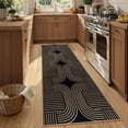 thumbnail image 1 of RUG ROBOT Modern Geometric 2'6''x8' Hallway Runner Rug, Washable Easy Jute Indoor Outdoor Rug for Entryway Kitchen, Non Slip Farmhouse Carpet for Bedroom Porch Deck, Cross 1, 1 of 8