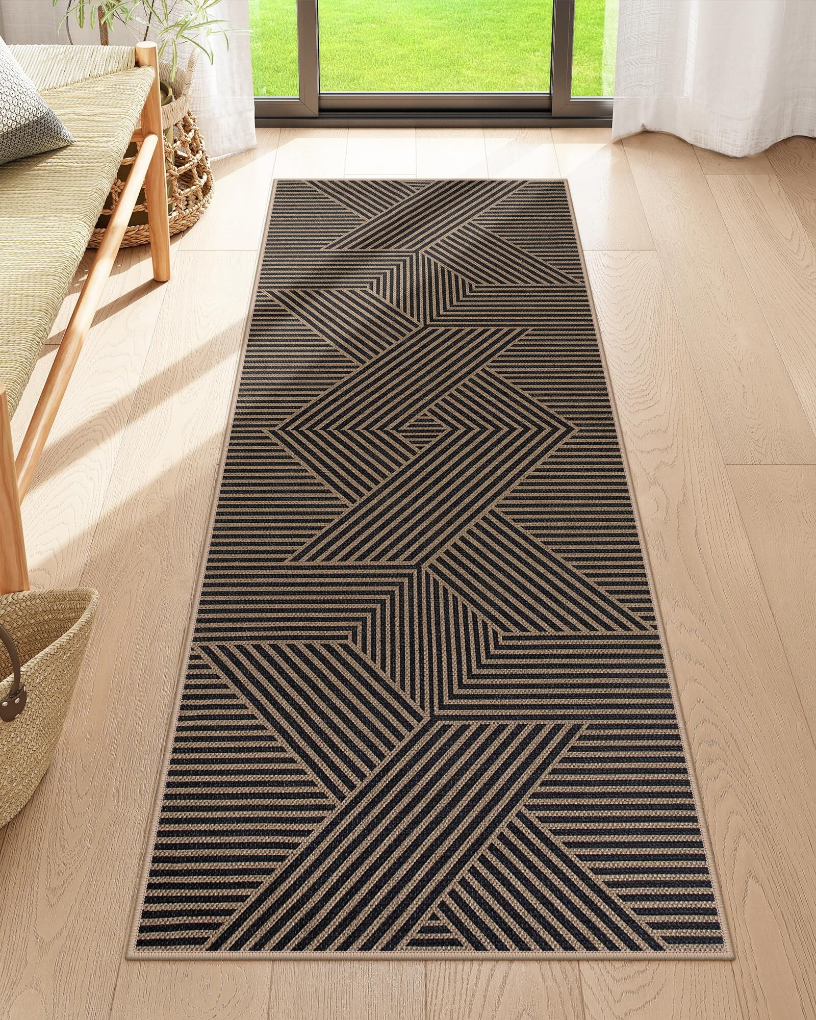 RUG ROBOT Modern Geometric 2'x6' Runner Rugs for Entryway Hallway ...