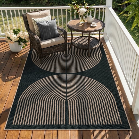 RUG ROBOT 4'x6' Easy Jute Rug, Washable Non Slip Indoor Outdoor Rug, Area Rug for Living Room, Bedroom, Backyard, Farmhouse Carpet for Office Entryway Backyard