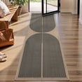 thumbnail image 1 of RUG ROBOT Modern Rainbow 2'6''x8' Hallway Runner Rug, Washable Easy Jute Indoor Outdoor Rug for Entryway Kitchen, Non Slip Farmhouse Carpet for Bedroom Porch Deck, Rainbow 3, 1 of 8