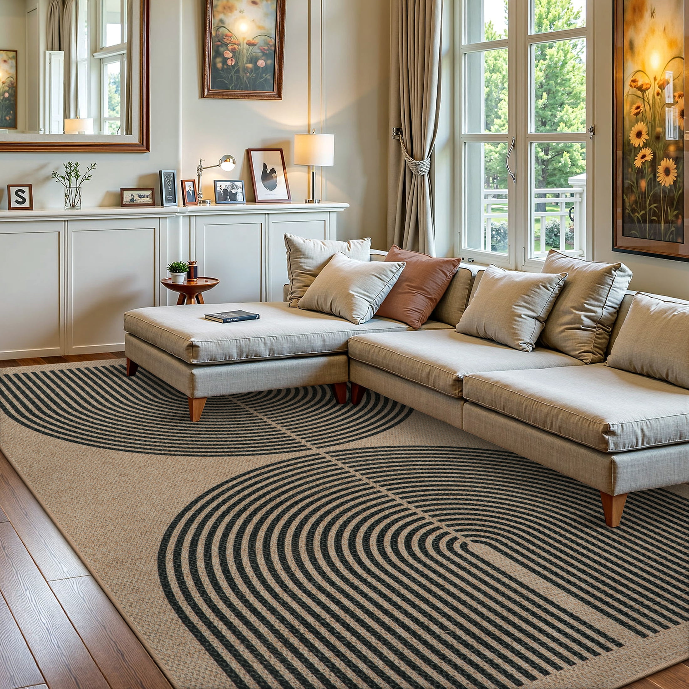 RUG ROBOT Modern Rainbow 6'x9' Large Area Rugs for Living Room ...