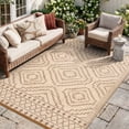 thumbnail image 1 of RUG ROBOT 6'x9' Waterproof Outdoor Rug, Reversible Plastic Straw Outside Carpet for Backyard, Patio, Moroccan Indoor Outdoor Rug for Camping, Garden, Balcony, Camping & RV, Brown, 1 of 9