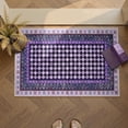 thumbnail image 1 of RUG ROBOT 2'x3' Small Area Rugs for Entryway, Non-Slip Washable Bathroom Rug, Vintage Checkered Rug for Doorway Kitchen Bedroom, Soft Stain Resistant Throw Rug Doormats, Purple, 1 of 9