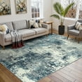 thumbnail image 1 of RUG ROBOT 6'x9' Area Rugs for Living Room, Non-Slip Washable Rug, Indoor Soft Modern Abstract Distressed Accent Carpet for Bedroom, Dining Room, Kitchen, Blue/Gray, 1 of 10