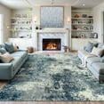 thumbnail image 1 of RUG ROBOT 8'x10' Area Rugs for Living Room, Non-Slip Washable Rug, Indoor Soft Modern Abstract Distressed Accent Carpet for Bedroom, Dining Room, Kitchen, Blue/Gray, 1 of 10